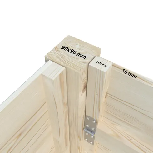 Chiosco Pieghevole in Legno 298x228x245 cm con Pavimento per Eventi