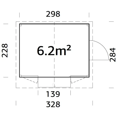 Chiosco Pieghevole in Legno 298x228x245 cm con Pavimento per Eventi