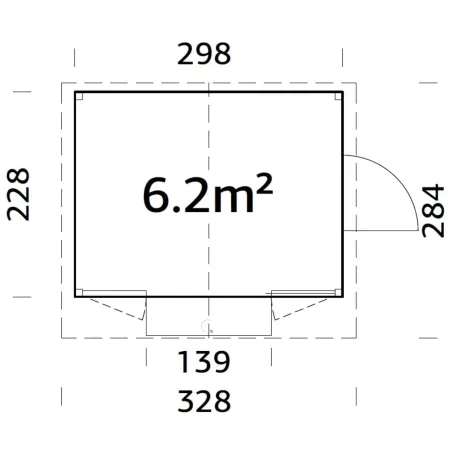 Chiosco Pieghevole in Legno 298x228x245 cm con Pavimento per Eventi