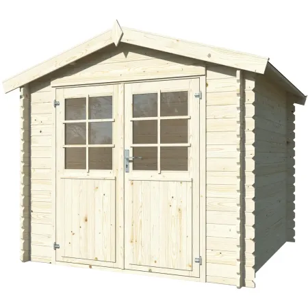Casetta in Legno da Giardino 250x250 cm Blockhouse 28 mm Doppia Porta