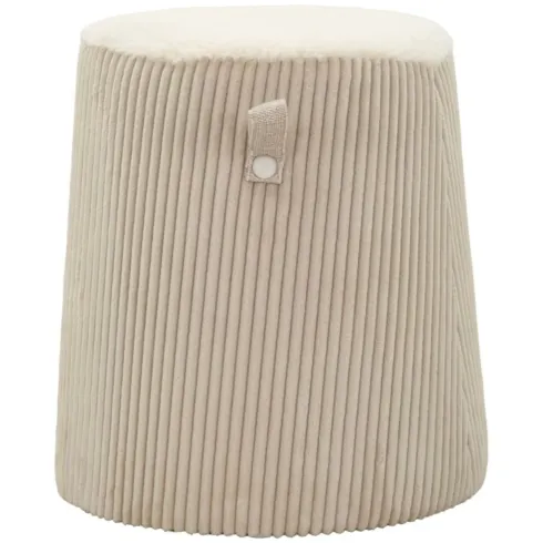 Pouf Moderno Cono Bianco Imbottito 41x41x45 cm Salone Camera