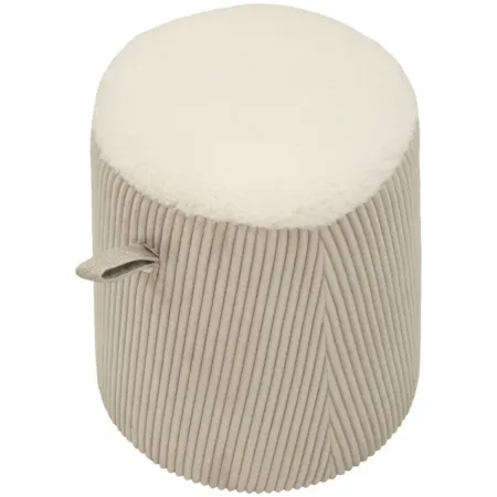 Pouf Moderno Cono Bianco Imbottito 41x41x45 cm Salone Camera