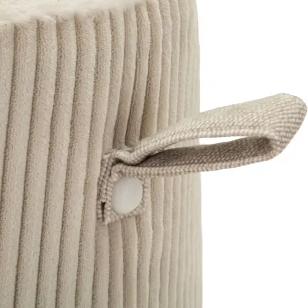 Pouf Moderno Cono Bianco Imbottito 41x41x45 cm Salone Camera