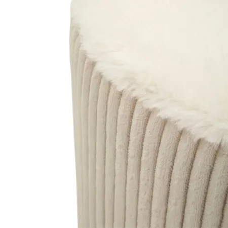 Pouf Moderno Cono Bianco Imbottito 41x41x45 cm Salone Camera