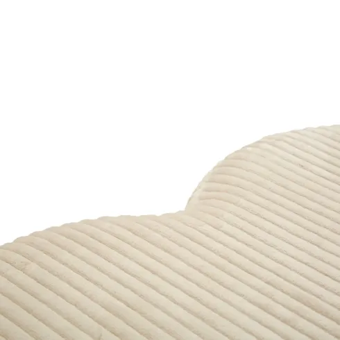 Pouf a Cuore Camera da Letto Salone Bianco 49x45x42 cm Plissettato