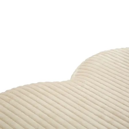Pouf a Cuore Camera da Letto Salone Bianco 49x45x42 cm Plissettato