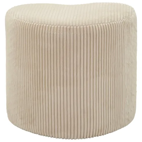 Pouf a Cuore Camera da Letto Salone Bianco 49x45x42 cm Plissettato