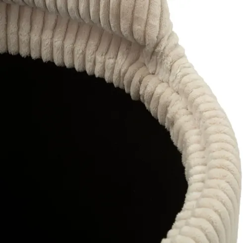Pouf da Toeletta Contenitore Bianco Imbottito per Camera Soggiorno