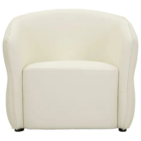 Poltrona con Braccioli Similpelle Bianco Base Metallo Oro Soggiorno