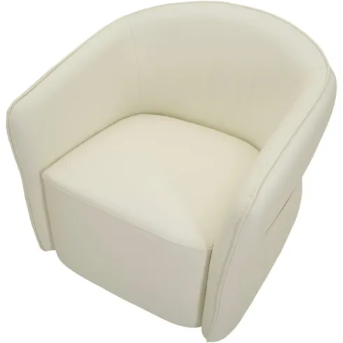 Poltrona con Braccioli Similpelle Bianco Base Metallo Oro Soggiorno