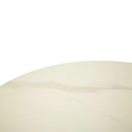 Tavolo da Bar Alto in Metallo Oro 60x60x103cm con Piano Effetto Marmo
