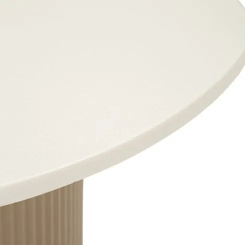 Tavolino da Caffè in Metallo con Piano Marmo Artificiale Bianco Salone