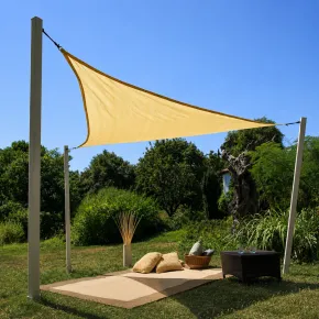 Vela Ombreggiante Triangolare Beige 360x360x360cm in HDPE Esterno 2