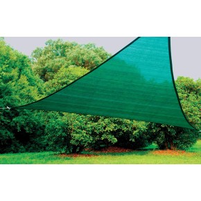 Vela 5x5 Triangolare Telo Ombreggiante Verde Giardino Ombra Tenda Parasole 