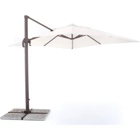 Ombrellone Palo Decentrato 3x4 Ecru da Giardino Antivento in Alluminio Esterno | BricoShop24