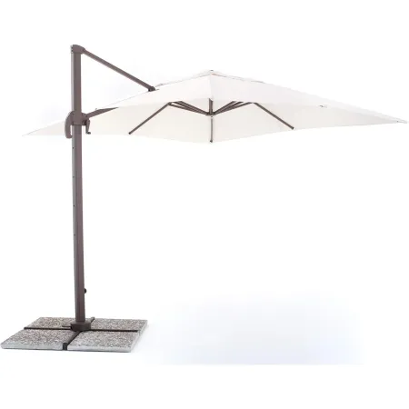 Ombrellone Palo Decentrato 3x4 Ecru da Giardino Antivento in Alluminio Esterno | BricoShop24