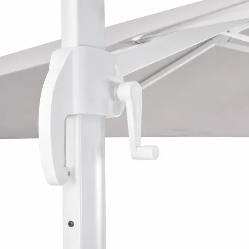 Ombrellone Palo Decentrato 3x3 Grigio da Giardino Antivento in Alluminio Esterno | BricoShop24
