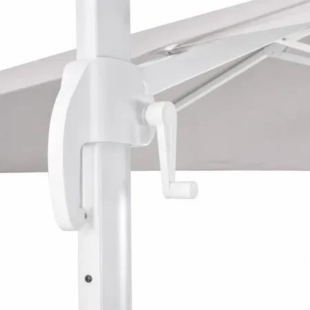Ombrellone Palo Decentrato 3x3 Grigio da Giardino Antivento in Alluminio Esterno | BricoShop24