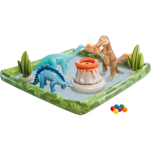 Piscina Gonfiabile Intex per Bambini 2x2 m Dinosauri con Accessori