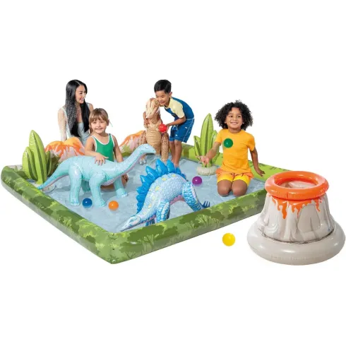 Piscina Gonfiabile Intex per Bambini 2x2 m Dinosauri con Accessori