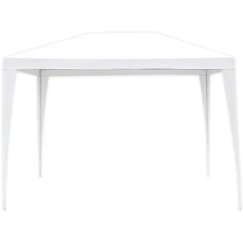 Gazebo da Giardino 3x3m Bianco in Acciaio con Copertura in Polietilene
