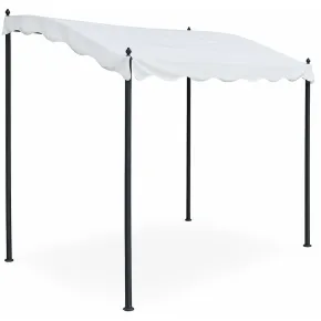 Pergola Gazebo da Giardino 3x2m Acciaio Poliestere Copertura Ingresso