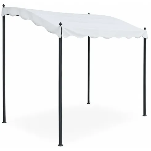 Pergola Gazebo da Giardino 3x2m Acciaio Poliestere Copertura Ingresso