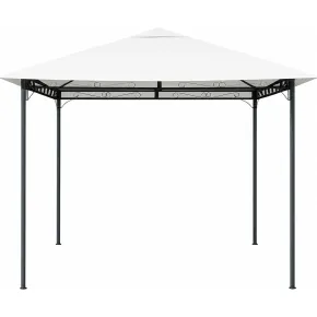 Gazebo per Giardino 3x3m Bianco in Acciaio Verniciato Telo Poliestere
