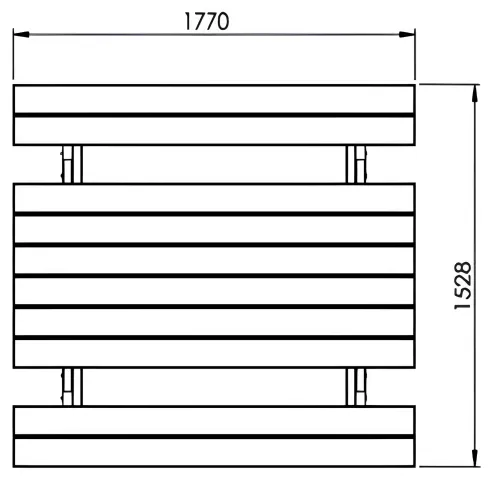 Tavolo Picnic in Legno da Esterno con Panche Richiudibili 177x153x76cm