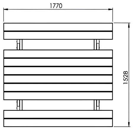 Tavolo Picnic in Legno da Esterno con Panche Richiudibili 177x153x76cm