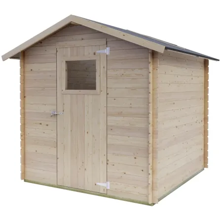 Casetta in Legno da Giardino Block House 2x2 m con Porta Finestrata