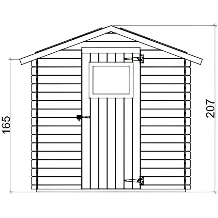 Casetta in Legno da Giardino Block House 2x2 m con Porta Finestrata