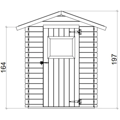 Casetta per Giardino Legno Naturale Block House 146x146 cm Tetto OSB3