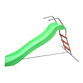 Scivolo in Plastica 188cm per Bambini Bimbi Scaletta Metallo da Esterno Giardino
