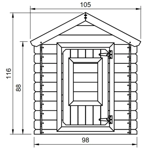 Casetta per Bambini in Legno Snoopy 98x98x112cm con Porta Finestrata