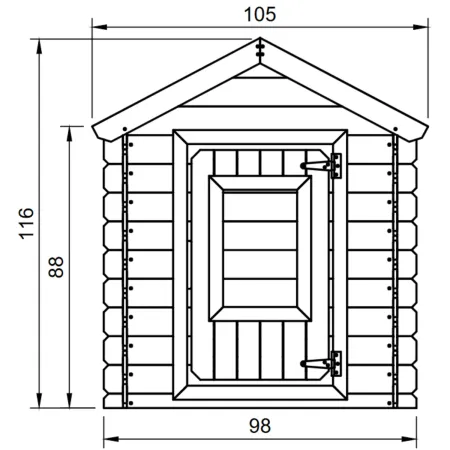 Casetta per Bambini in Legno Snoopy 98x98x112cm con Porta Finestrata