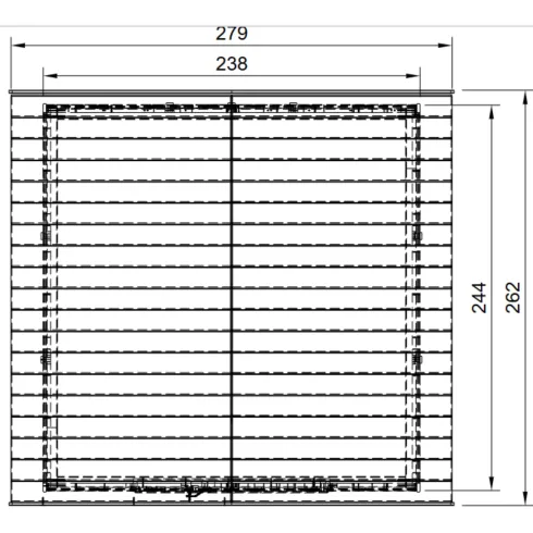 Casetta in Legno da Giardino 238x245 cm con Porta Doppia a Battente