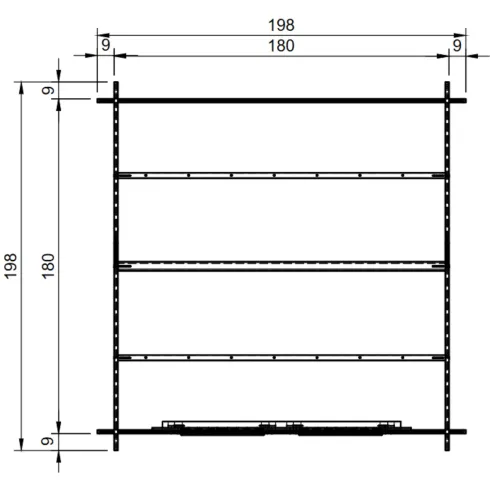 Casetta in Legno da Giardino Block House 2x2 m Doppia Porta Finestrata