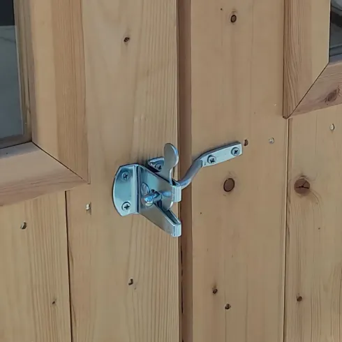 Casetta in Legno da Giardino Block House 2x2 m Doppia Porta Finestrata