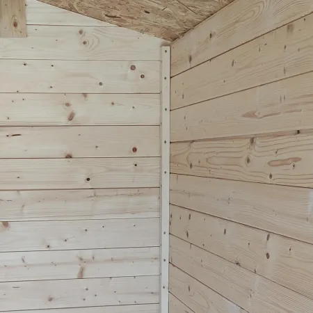 Casetta in Legno da Giardino Block House 2x2 m Doppia Porta Finestrata