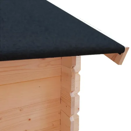 Casetta in Legno Block House 249x249 cm Porta Finestrata da Giardino