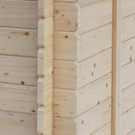 Casetta in Legno Block House 249x249 cm Porta Finestrata da Giardino