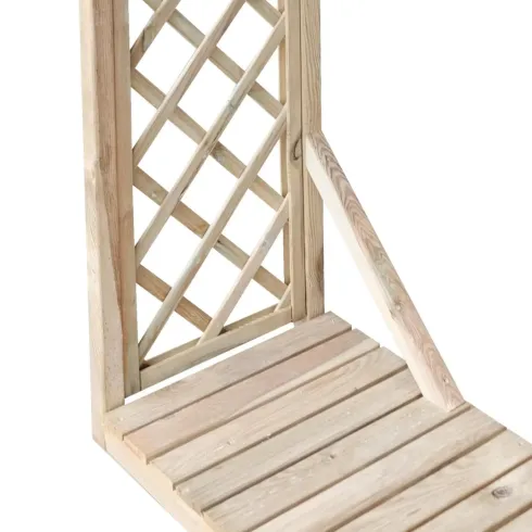 Legnaia con Griglia 162x60x20 5cm in Legno Abete Massello da Esterno