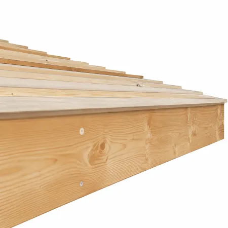 Legnaia con Griglia 162x60x20 5cm in Legno Abete Massello da Esterno