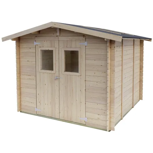 Casetta in Legno Block House 249x249 cm Impermeabile da Giardino