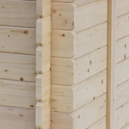 Casetta in Legno Block House 249x249 cm Impermeabile da Giardino
