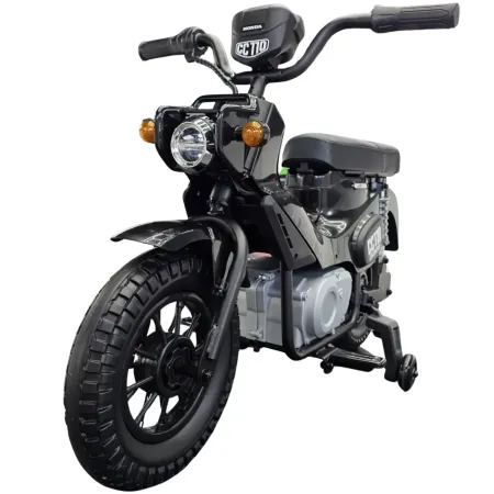 Moto Elettrica per Bambini Honda Cross Cub 110 12V Nero Ruote Laterali