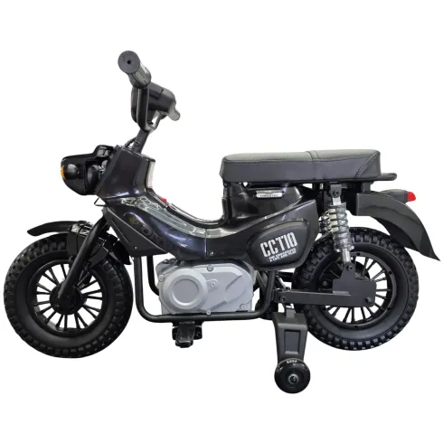 Moto Elettrica per Bambini Honda Cross Cub 110 12V Nero Ruote Laterali