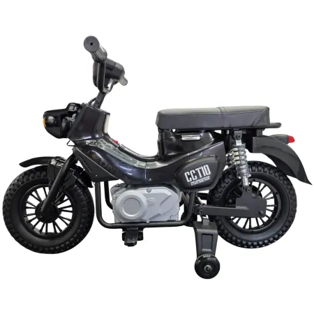 Moto Elettrica per Bambini Honda Cross Cub 110 12V Nero Ruote Laterali
