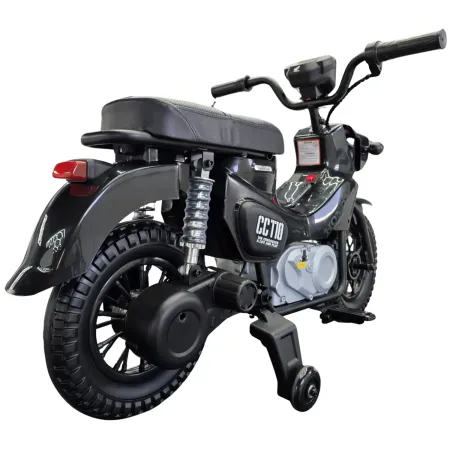 Moto Elettrica per Bambini Honda Cross Cub 110 12V Nero Ruote Laterali